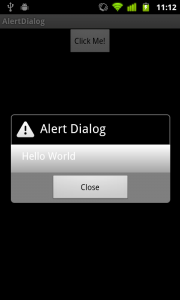 Alert Dialog with Background styled