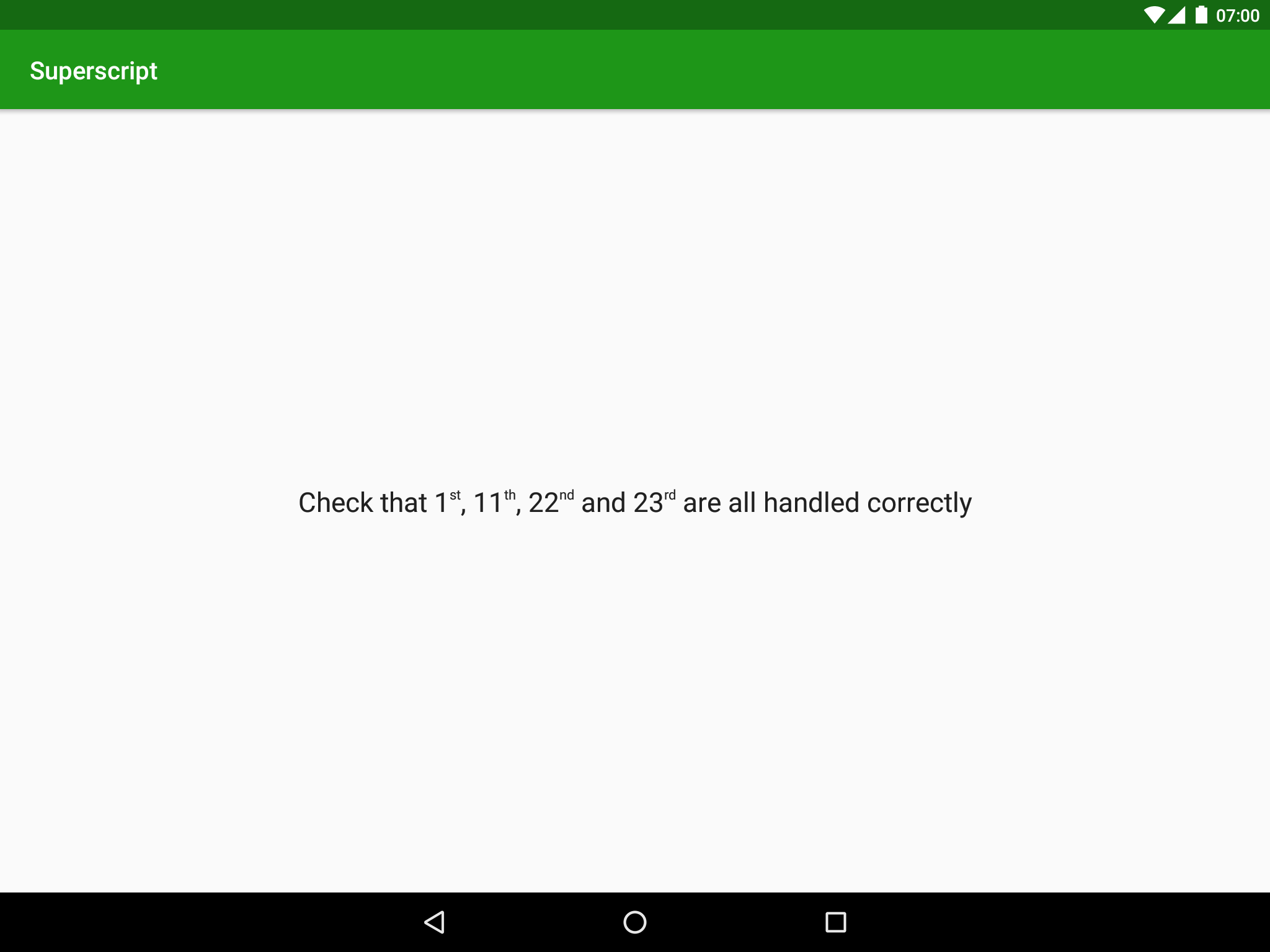 Superscript – Styling Android